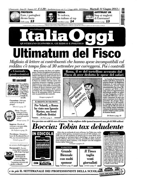 Italia oggi : quotidiano di economia finanza e politica